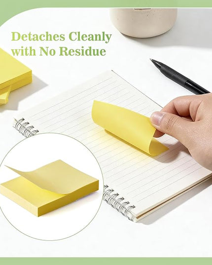 (40 Pads) Sticky Notes 1.5x2 in,Classic Yellow Post Self Stick Pad Its, Clean Removal Sticky Pads Bulk for Office, Home, School,Teachers, Meeting, Notebooks