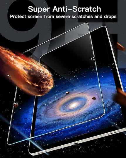 JETech Screen Protector for Samsung Galaxy Tab S10 Plus 2024/Tab S9 Plus/Tab S9 FE Plus 2023 12.4-Inch, with Easy Installation Frame, Tempered Glass Film, HD Clear, 2-Pack