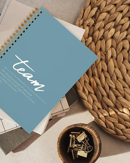 hold fizz Blue Meeting Notebook for Work, Employee Appreciation Gifts, Team Gifts for Employees, Thank You Gifts for Women Men Leader Boss Mentor Manager Coworkers Going Away Retirement, 5.5"x8.3"