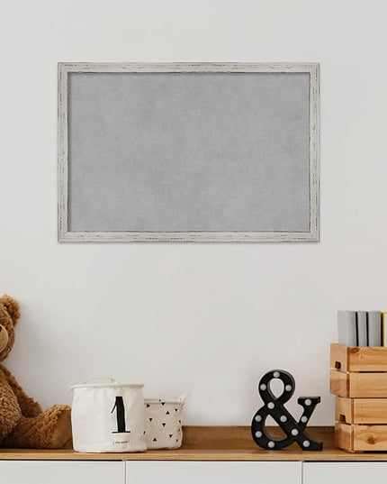 Amanti Art White Framed Magnetic Board 13x19 Small Vision Board for use with Magnets, 100% Metal Sheet to Display Items as Office Decor or for Home Organization in mudroom, Kitchen or Kids Room