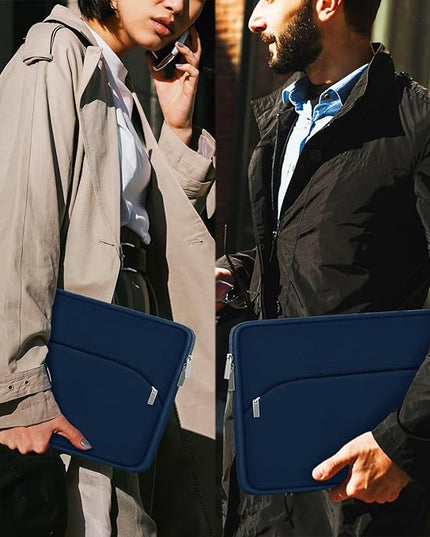 Laptop Sleeve Case 15.6 inch, Durable Portable Monitor Protective Cover with Front Pocket, Traveling Laptop Case Compatible for HP, Dell, Asus, Lenovo, Deep Blue