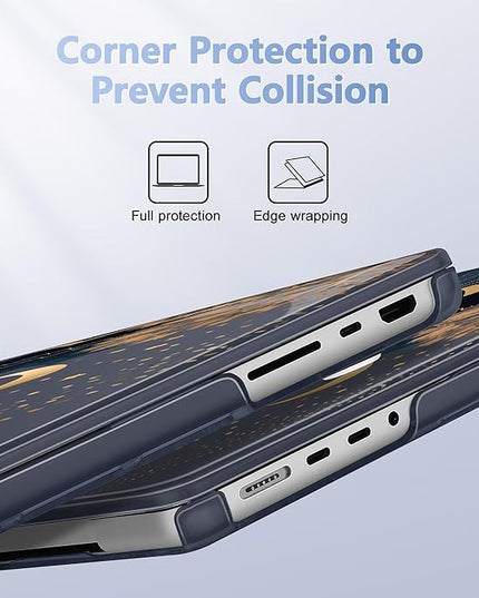 May Chen Case for MacBook Pro 14 inch, Models A2442 A2779 A2918 A2992 A3401 A3185 A3112 A3434, M1 M2 M3 M4 M5 Chip (2021-2025 Release), Plastic Hard Shell Case with Keyboard Cover, Starry Mountain
