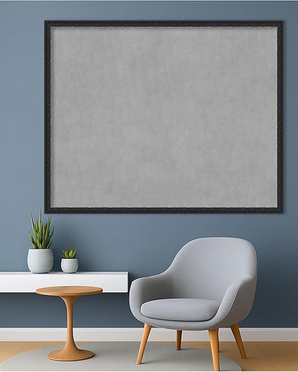 Amanti Art Black Framed Magnetic Board 34x42 X-Large Vision Board for use with Magnets, 100% Metal Sheet to Display Items as Office Decor or for Home Organization in mudroom, Kitchen or Kids Room
