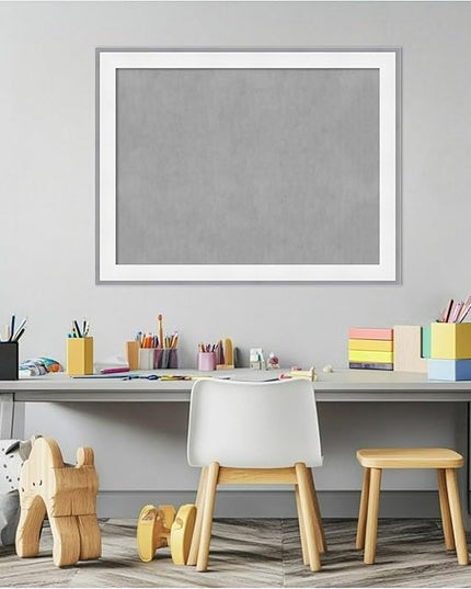 Amanti Art White Framed Magnetic Board 21x27 Medium Vision Board for use with Magnets, 100% Metal Sheet to Display Items as Office Decor or for Home Organization in mudroom, Kitchen or Kids Room