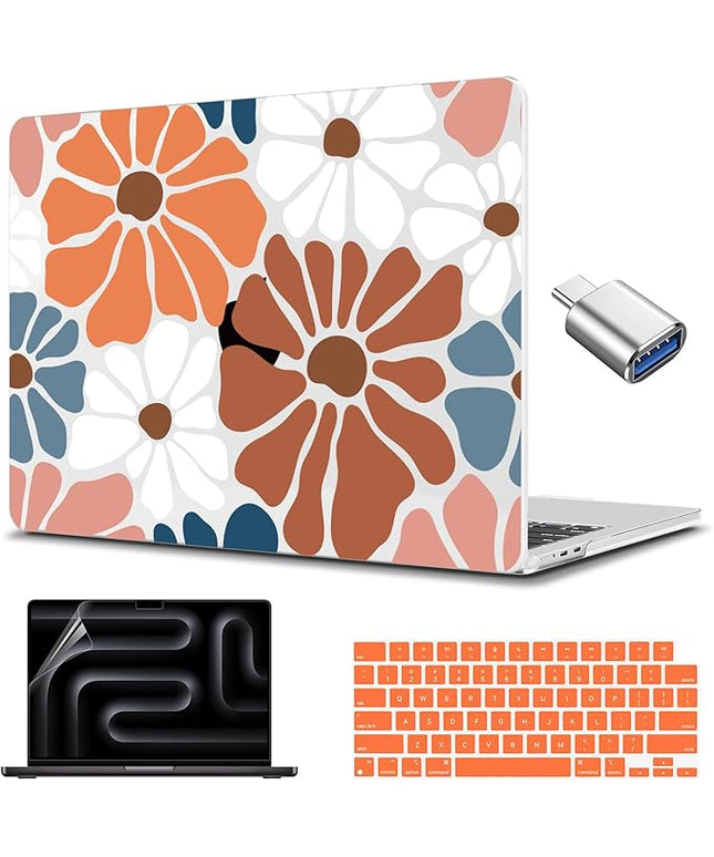 CISSOOK Compatible with MacBook Air 13.6 inch Case M4 M3 M2, Plastic Hard Shell Case Keyboard Cover Screen Protector for MacBook Air 13 2025 2024 2023 2022 Model A3240 A3113 A2681, Vintage Flowers