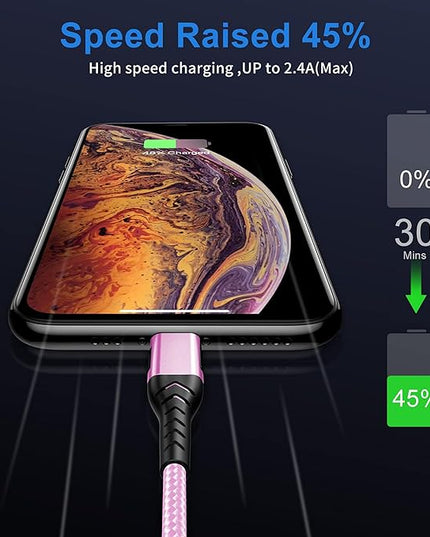 Durcord USB C Cable,2Pack 6ft Fast USB Type C Charging Cable for Android/Phone/Pad/Laptop, Type C Charger Braided USB Cable Compatible with iPhone 15 Pro/Plus/Max/Android/Phone/Pad Rose Gold