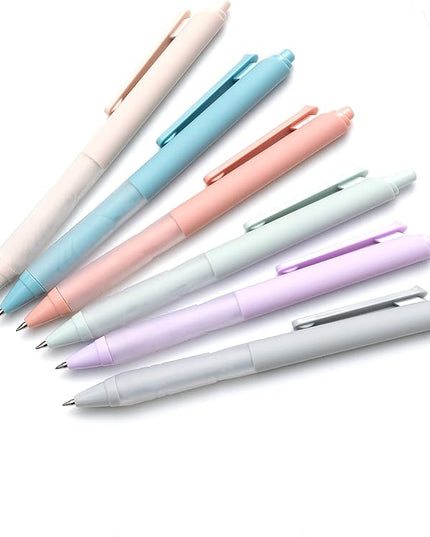 Linbsunne Ballpoint Pens Medium Point 1mm Black Pen with Super Soft Grip Ball Point Pen for Men Women Retractable Pens (6-pack)