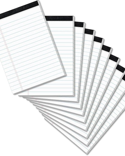 10 Pads Legal Pads 4x6 Inch Lined Ruled Perforated Writing Pad Small Notepads for Grocery List Shopping List To-Do List Narrow Rule Pad (30-Sheet/Pads) College Ruled Memo Pad Scratch Pad Lined Note