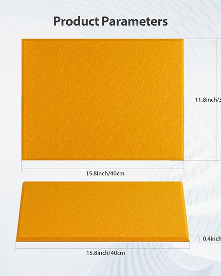 12 Pack Acoustic Panels Self Adhesive Sound Proof Foam, High Density Sound Acoustic Panel, 16X12X0.4 Inch 4:3 Rectangle Panels in Home, Office, Reccording Room, Studio,and more(Orange)