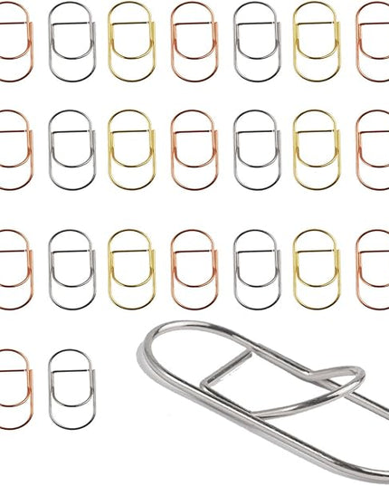 Paperclip Pen Holder, Heart Shaped Metal Pen Clip, 30/60PCS Paper Clips, Metal Pe𝐧 Holder Clips for Notebook, Reusable, Steel Paperclip (Round,30pcs)