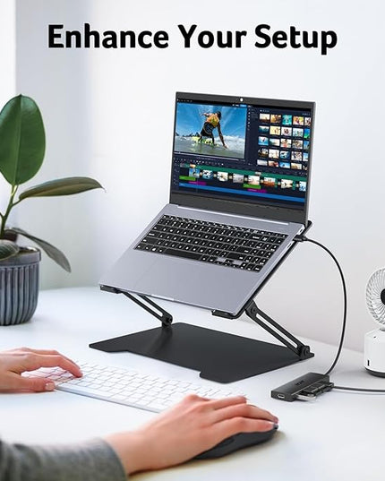 Acer USB Hub 4 Ports, Multiple USB 3.0 Hub, USBA Splitter for Laptop with Type C Power Port, Extender for A Port Laptop, PC, Desktop and More (2ft)