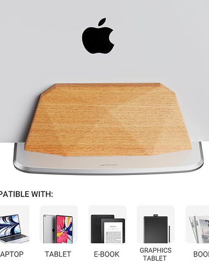 Vertical Laptop Stand - Wooden Adjustable Laptop Holder,Desktop Dock Compatible with All MacBook, Surface,Chromebook,Dell & More(Beechwood)
