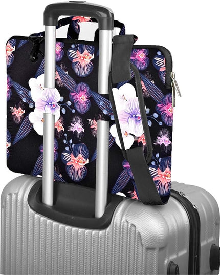 Laptop Shoulder Bag 13 13.3 14 Inch Case Compatible with MacBook Pro 14 2025-2021 M4/M3/M2/M1, Mac Air/pro 13-13.3 Inch and Most Popular 13-14 Notebooks,Spill-Resistant Briefcase, Jellyfish Flower