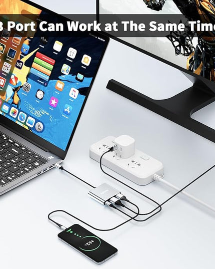 Aplimln USB C to HDMI Adapter, 4K@60Hz HDMI to USB-C Adapter with USBA 3.0 & 100W PD Port Multiport Digital AV Converter for MacBook Pro/Air, iPad, iPhone 15/16, Tablets, Switch, TV, Monitor and More