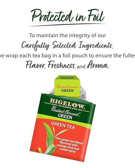 Bigelow Tea Constant Comment Green Tea, Caffeinated, 20 Count (Pack of 6) 120 Total Tea Bags