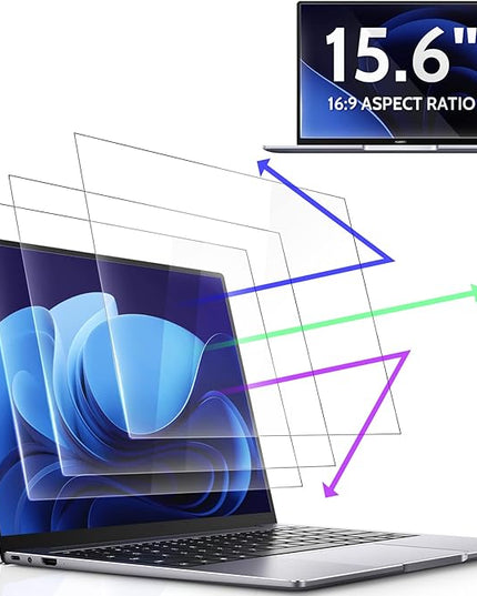 3 Pcs 15.6 Inch Anti Blue Light Screen Protector Compatible With Lenovo Hp Dell Acer Asus Samsung etc Laptop-16:9 Aspect, 15" Computer Monitor Glare Filter Uv Blocker Shield Cover Eye Protection Film