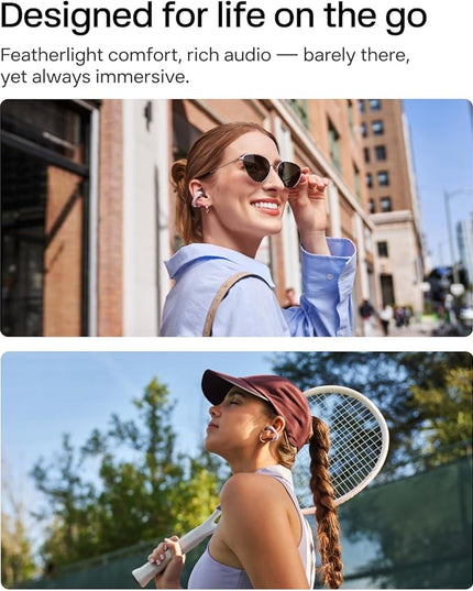 SHOKZ OpenDots ONE-Open-Ear Headphones, Clip-On Earbuds-Wireless Bluetooth Earbuds with Microphone-Secure, Lightweight, Comfort-Premium Dolby Audio-Water Resistant-Fast Charging-Up to 40 hrs Playtime