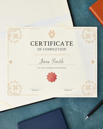 Best Paper Greetings Parchment Diploma Paper - 96 Sheets, 8.5 x 11 In, Cream, 90 GSM - Vintage Textured Certificate Paper for Printing Diplomas, Resumes & Awards