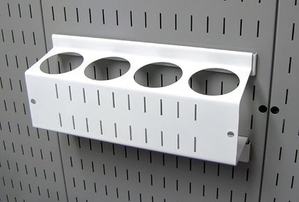 Wall Control Pegboard Spray Can Holder Bracket and Aerosol Can Organizer Pegboard and Slotted Tool Board - White (Pack of 6)