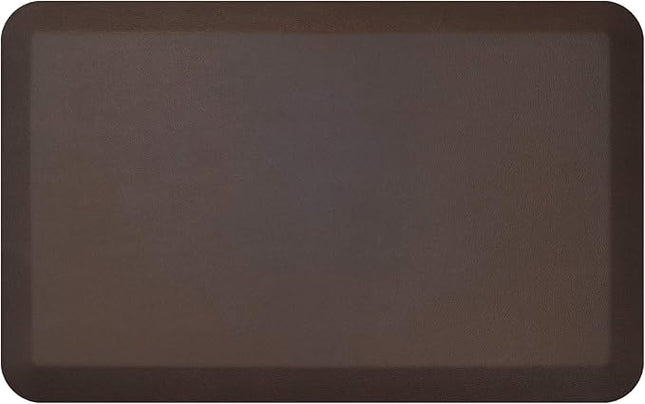 GelPro Anti-Fatigue Designer Comfort Kitchen Floor Mat, 20x32”, Leather Grain Truffle Stain Resistant Surface with 3/4” Thick Ergo-Foam Core for Health and Wellness