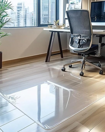 Chair Mat for Hardwood Floor, 1/5" Thick 48x36 inches Floor Mat Protector for Office Chair, Clear Thicken Pattern Rectangle Floors Protector