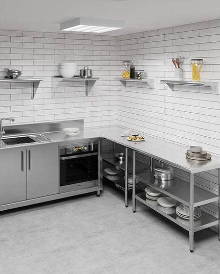 AmGood 30" Long X 10" Deep Stainless Steel Wall Shelf | NSF Certified | Appliance & Equipment Metal Shelving | Kitchen, Restaurant, Garage, Laundry, Utility Room