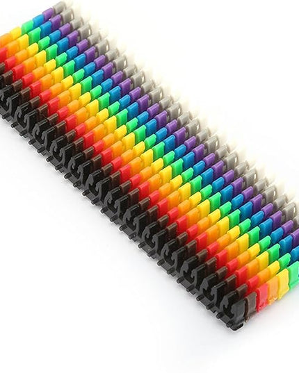 Wire Number Tube Cable Marker, 0.1 x 0.1in Colorful Clip on Wire Marker, Digital Number Wire Numbering Marker, Plastic Cable Numbering Marker Tube for Wires Management, 150Pcs