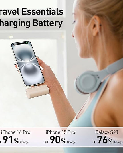 iWALK Portable Charger for iPhone 17/16/15 USB-C Small Power Bank 20W 4,500mAh Fast Charging Battery Pack Compatible with iPhone 15/16/17 Plus/17 Pro/17 Pro Max, Samsung Galaxy S25/S24/S23 Android