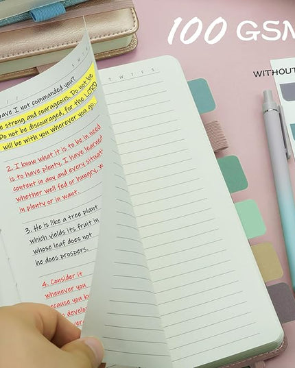 Lined Journal Notebook, 400 Pages Thick Journal for Writing, A5 Hardcover Leather Notebook with 100Gsm College Ruled Paper for Women Men Work Note taking, 5.8" x 8.4", Rose Gold