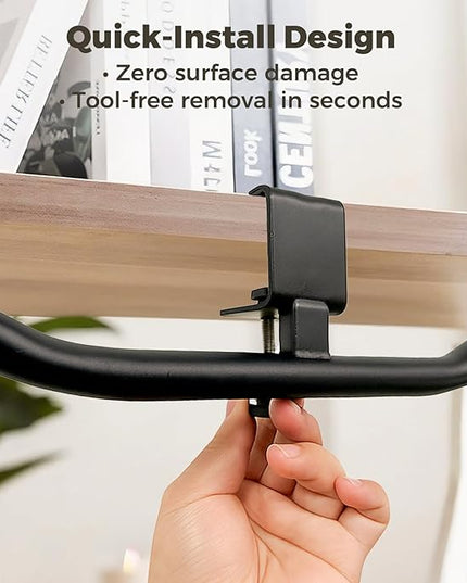 80-lb Heavy-Duty Bag Hook for Desk or Table,Adjustable Purse Hanger,Purse Hook,Backpack Holder for Table & Handbag Hanger,Space-Saving Organizer for Classroom, Dorm Office,Home,and Cafe Tables (Black)