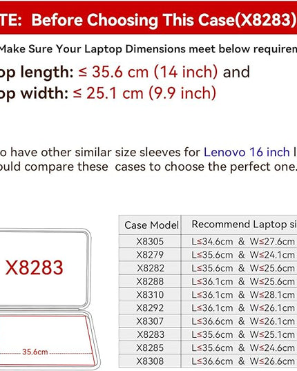 Smatree Hard EVA Protective Sleeve Compatible for 15 inch Lenovo Legion 5i/5 Gen 10, for 16inch ThinkPad E16/L16/T16, 16inch Lenovo ThinkBook 16 Gen 8, IdeaPad Slim 5i/5, IdeaPad Pro 5/5i Case (X8283)