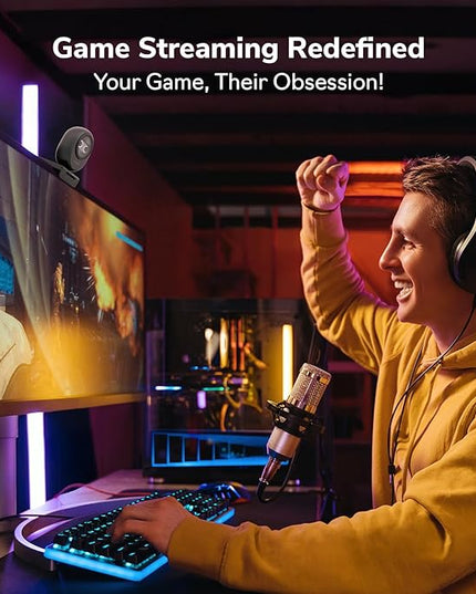EMEET Piko 4K Webcam for Streaming, World’s 1st Dual-Camera AI-Powered 4K Camera w/AI Autofocus, 3 Mics Array&3 Sound Modes, USB Webcam with Clip, Great for Streaming, Desk Setup