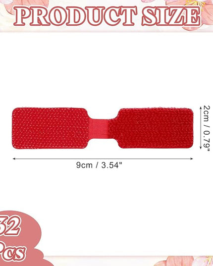 PATIKIL 3.5 x 0.8 Inch Cable Labels, 32 Pcs Electronic Cable Identification Tags Nylon Write on Wire Labels Rectangle Cord Tags Labeling for Electronics Management Organization, Red