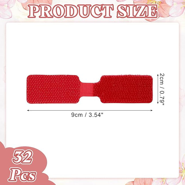 PATIKIL 3.5 x 0.8 Inch Cable Labels, 32 Pcs Electronic Cable Identification Tags Nylon Write on Wire Labels Rectangle Cord Tags Labeling for Electronics Management Organization, Red