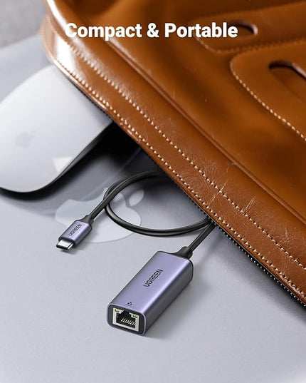 UGREEN USB C to Ethernet Adapter, 1.6FT Gigabit RJ45 to USB 3.0 Type-C (Thunderbolt 3) Ethernet LAN Network Adapter, Compatible with MacBook Pro, iPad Pro, Dell XPS and More