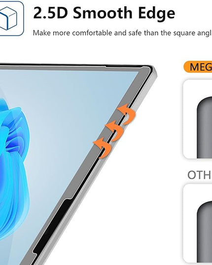 Megoo Screen Protector for Microsoft Surface Pro 11/10 (2024) - Also Fits Surface Pro 9, Pro 8, and Pro X (13 inch) - Tempered Glass/High Sensitivity/Support Surface Pen/Smooth Touch, 2 Pack