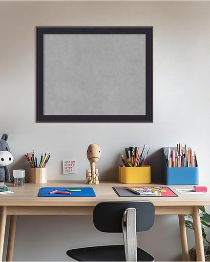 Amanti Art Black Framed Magnetic Board 19x23 Small Vision Board for use with Magnets, 100% Metal Sheet to Display Items as Office Decor or for Home Organization in mudroom, Kitchen or Kids Room