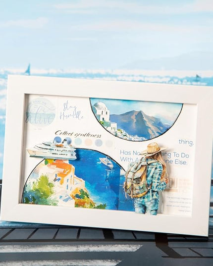 AuriicLeaf Travel Scenery PET Sticker Set, 60PCS Large Landscape Scrapbook Supplies for Journaling, DIY Crafts and Planner