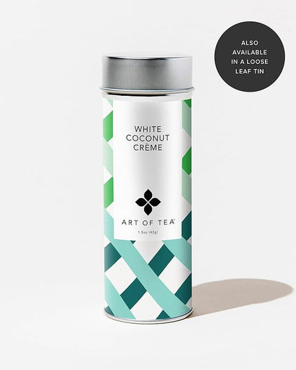Art of Tea | White Coconut Crème Tea | 50 Eco Friendly Pyramid Tea Bag Sachets
