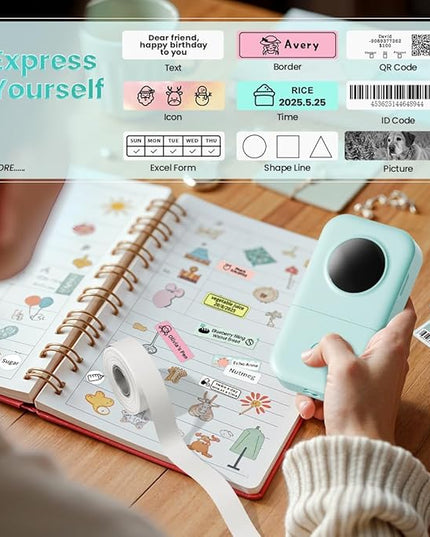 Phomemo Labels D30 Label Tape, Black on White Print Master Labels Refill Name Label, Sticker Thermal Paper Self-Adhesive, 12 x 40 mm (0.47 x 1.57 Inch) 160 Tapes/Roll, 3-Roll for Kids School Items