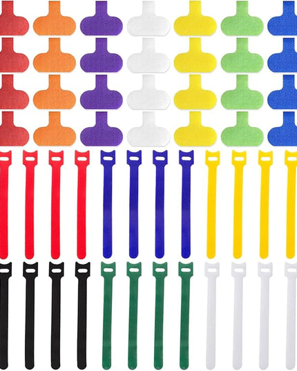 Cable Management Kit, 28 Pcs Multi-color Cable Labels and 24 Pcs Reusable Fastening Cable Ties, Cord Labels/Wire Ties For Home, Office, Desk, Cable Organizer, Cord Management