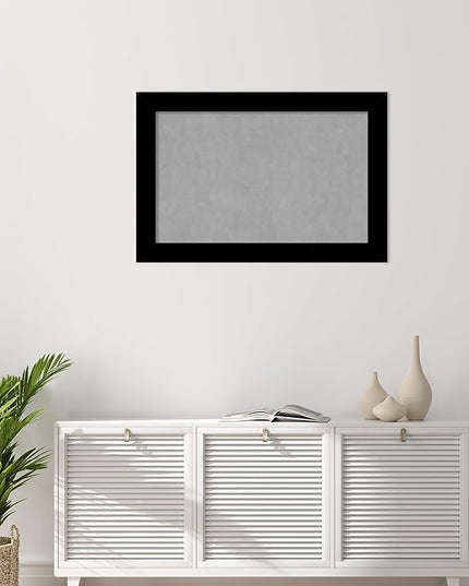 Amanti Art Black Framed Magnetic Board 25x37 Large Vision Board for use with Magnets, 100% Metal Sheet to Display Items as Office Decor or for Home Organization in mudroom, Kitchen or Kids Room