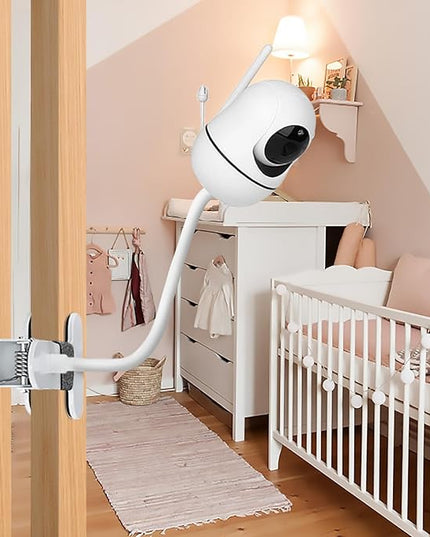 15.7 inches Baby Monitor Mount Compatible with HelloBaby HB6560/HB65/HB6550/ pro/HB66/HB248/HB6240/HB6351/ HB6339/,ANMEATE SM935E Baby Monitor Camera,Flexible Clip Clamp Mount Long Gooseneck Arm