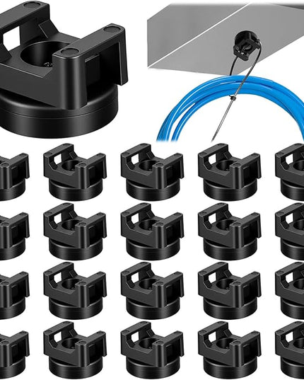 20 Pack Magnetic Zip Tie Mount Heavy Duty Magnetic Cable Zip Tie Base, Tie Mounts, Magnetism Wire Clamps, Magnet Zip Ties Holders, Zip Tie Organizer Magnet Wire Management Clips