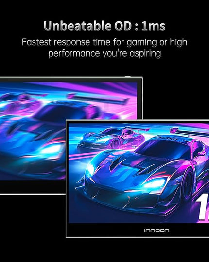 INNOCN 15.6" Portable Monitor OLED Touch Second Screen for Photo Editing with 4K, 100% DCI-P3, 100000:1, 10Bits, USB C External Monitor for Laptop,PC, Phone,Consoles, Brown, PU15 Pre C6