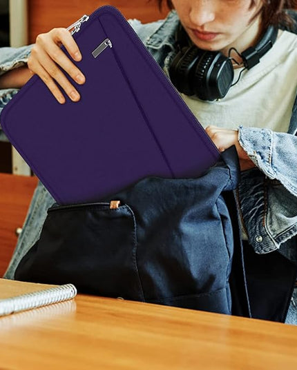 15.6 inch Laptop Sleeve, Durable Carrying Bag Protective Case Briefcase Handbag with Front Pocket, Slim Computer Cover for 15-16 Inch HP, Dell, Lenovo, Asus, Notebook, Purple
