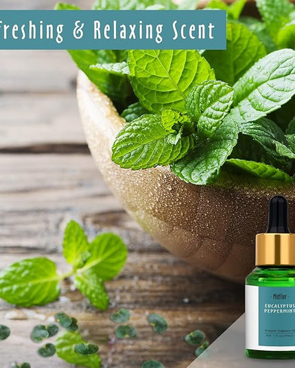 Eucalyptus Peppermint Fragrance Oil, MitFlor Large Size Single Scented Oil, Premium Grade Fragrance Oil for Soap & Candle Making, Refreshing Aromatherapy Oil Gift Set, Daily Home Fragrance, 30ml