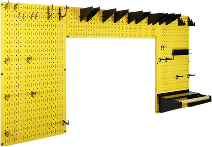 Wall Control Woodworking Tool Storage Organization Kit - Lazy Guy DIY Edition Wood Working Tool Supply Organizer for Do-It-Yourself Woodworkers and Makers (Yellow Pegboard)