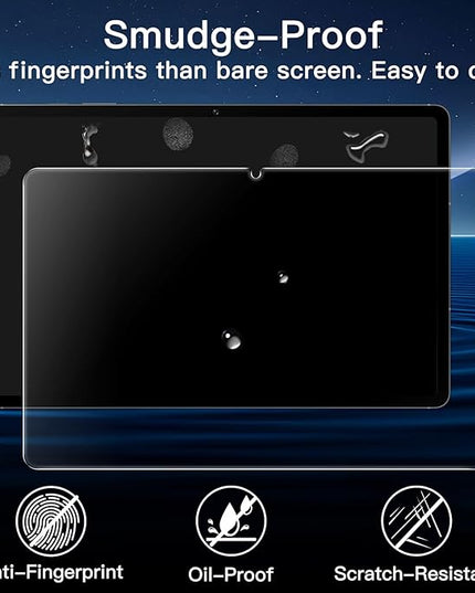 JETech Screen Protector for Samsung Galaxy Tab S10 FE Plus/S10 FE+ 2025 (13.1 Inch), with Easy Installation Frame, 9H Tempered Glass Film, HD Clear, 2-Pack