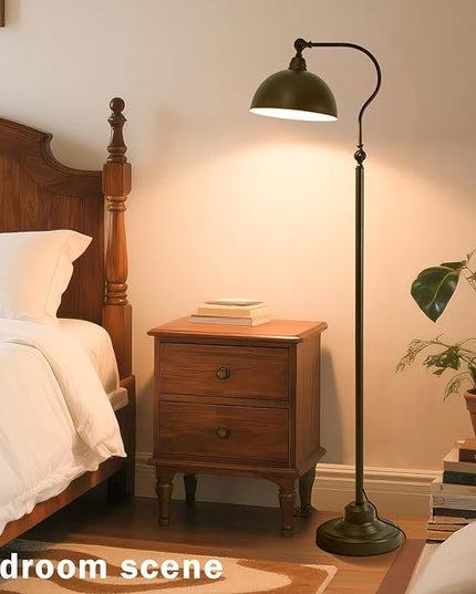 Bright Reading Floor Lamp with Remote Control and Bluetooth Dimming,Rustic Vintage Living Room Bedroom Bedside Office Study Library Adjustable Black Standing Warm Lights, Mid Century Modern Home Decor